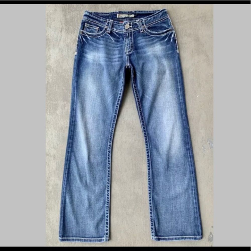 BKE Denim WENDI Indigo Rinsed Curvy Blue Jeans